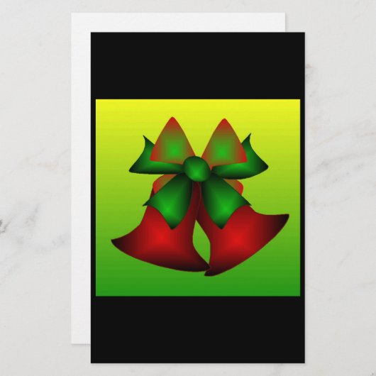 Weihnachtsglocken Briefpapier (Vorne/Hinten)