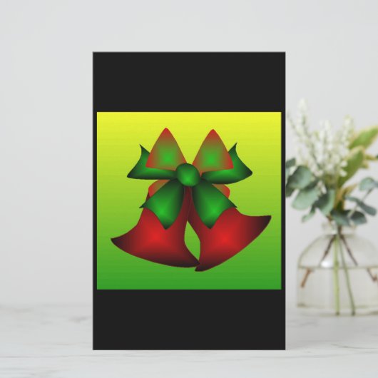 Weihnachtsglocken Briefpapier (Stehend Vorderseite)