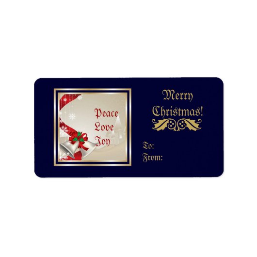 Weihnachtsglocken-Custom-Label Adressaufkleber (Vorne)
