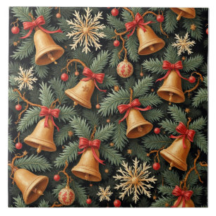 Weihnachtsglocken, Dekoratives Muster. Fliese