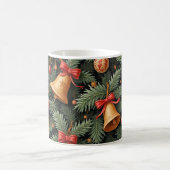 Weihnachtsglocken, dekoratives Muster. Kaffeetasse (Mittel)