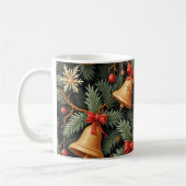 Weihnachtsglocken, dekoratives Muster. Kaffeetasse (Links)