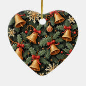 Weihnachtsglocken, Dekoratives Muster. Keramik Ornament (Hinten)