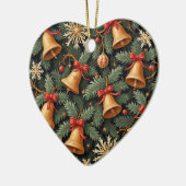 Weihnachtsglocken, Dekoratives Muster. Keramik Ornament (Links)