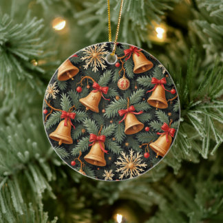 Weihnachtsglocken, Dekoratives Muster. Keramik Ornament