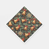 Weihnachtsglocken, Dekoratives Muster. Serviette (Ecke)