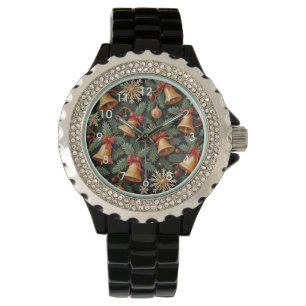 Weihnachtsglocken, Dekoratives Weihnachtsmuster, Armbanduhr