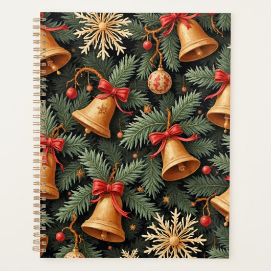 Weihnachtsglocken, Dekoratives Weihnachtsmuster, Planer (Vorderseite)