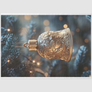 Weihnachtsglocken-Dekoupage im verzierten Stil Seidenpapier