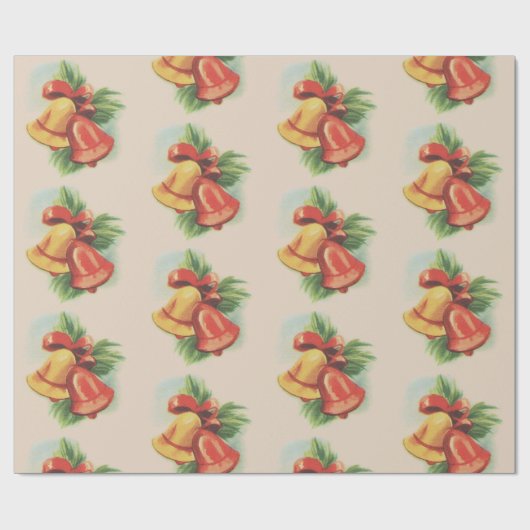 Weihnachtsglocken der 40er Jahre Geschenkpapier (Flach)