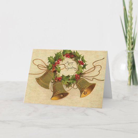Weihnachtsglocken Feiertagskarte (Vorderseite)