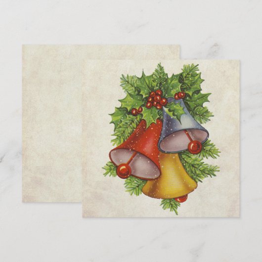 Weihnachtsglocken Feiertagskarte (Vorne/Hinten)