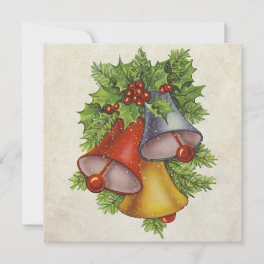 Weihnachtsglocken Feiertagskarte (Vorderseite)