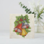 Weihnachtsglocken Feiertagskarte (Stehend Vorderseite)