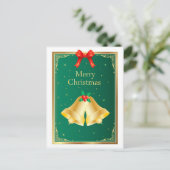 Weihnachtsglocken Feiertagspostkarte (Stehend Vorderseite)