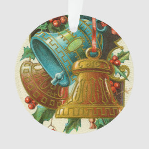 Weihnachtsglocken, festliche Vintage-Grußkarte Ornament