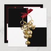 Weihnachtsglocken förmliche Einladung (Vorne/Hinten)