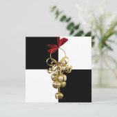 Weihnachtsglocken förmliche Einladung (Stehend Vorderseite)