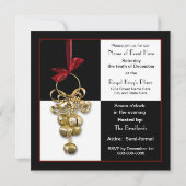 Weihnachtsglocken förmliche Einladung (Rückseite)