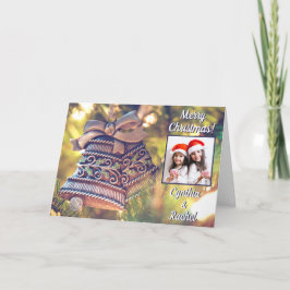 Weihnachtsglocken - Foto- und Textgrusskarte Feiertagskarte