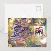 Weihnachtsglocken - Foto und Textpostkarte Postkarte (Vorne/Hinten)