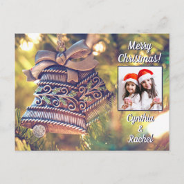 Weihnachtsglocken - Foto und Textpostkarte Postkarte