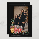 Weihnachtsglocken Foto Weihnachtskarte Feiertagskarte (Vorne/Hinten)