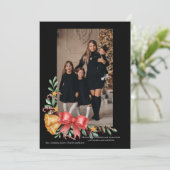 Weihnachtsglocken Foto Weihnachtskarte Feiertagskarte (Stehend Vorderseite)