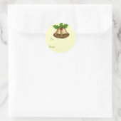 Weihnachtsglocken - Geschenkmarken Runder Aufkleber (Tasche)