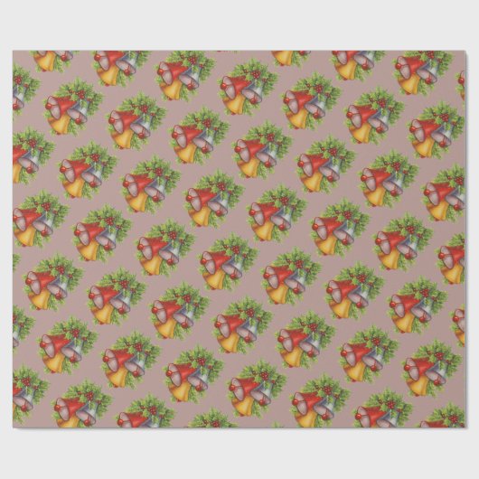 Weihnachtsglocken Geschenkpapier (Flach)