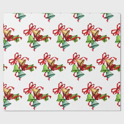 Weihnachtsglocken Geschenkpapier (Flach)
