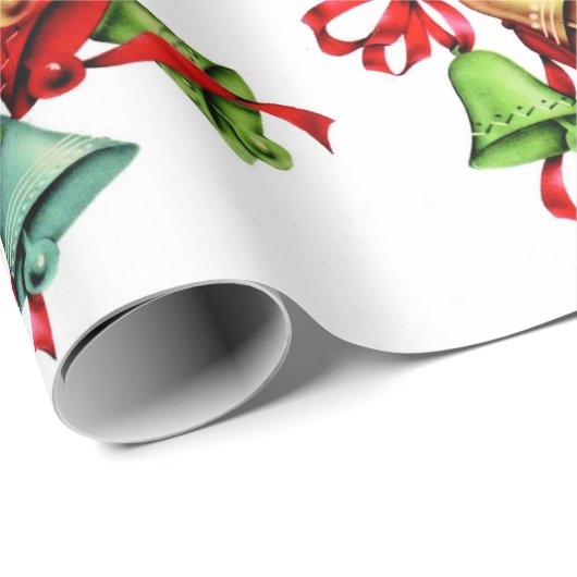 Weihnachtsglocken Geschenkpapier (Rolleneckpunkt)