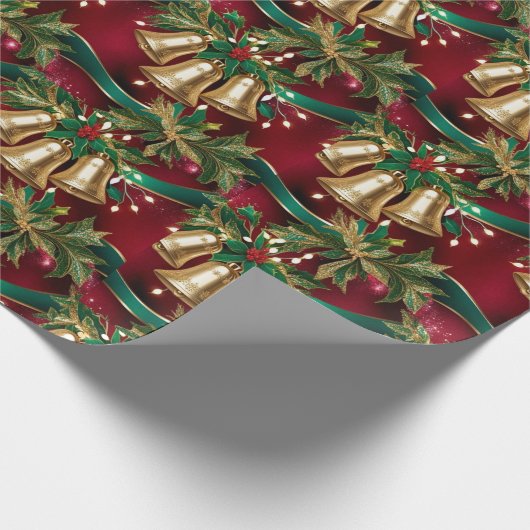 Weihnachtsglocken Geschenkpapier (Ecke)