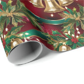 Weihnachtsglocken Geschenkpapier (Rolleneckpunkt)