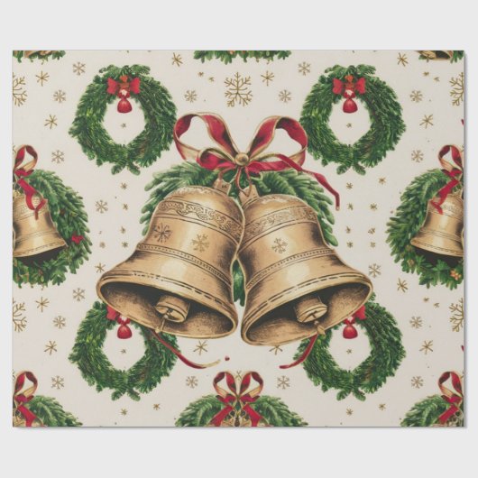 Weihnachtsglocken Geschenkpapier (Flach)