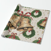 Weihnachtsglocken Geschenkpapier (Ungerollt)