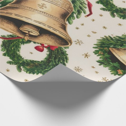 Weihnachtsglocken Geschenkpapier (Ecke)