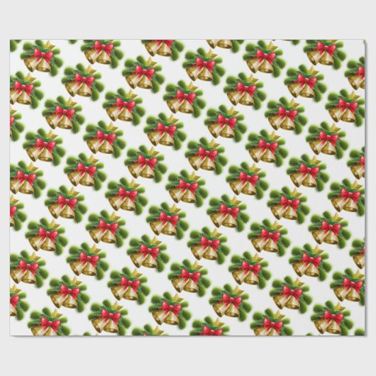 Weihnachtsglocken Geschenkpapier (Flach)