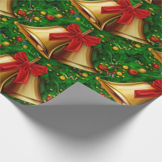 Weihnachtsglocken Geschenkpapier (Ecke)