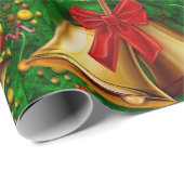 Weihnachtsglocken Geschenkpapier (Rolleneckpunkt)