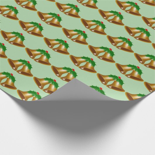 Weihnachtsglocken Geschenkpapier (Ecke)