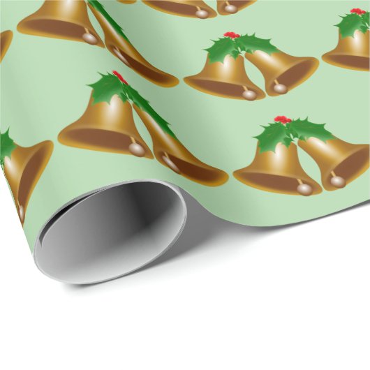 Weihnachtsglocken Geschenkpapier (Rolleneckpunkt)