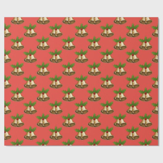 "Weihnachtsglocken" Geschenkpapier (Flach)