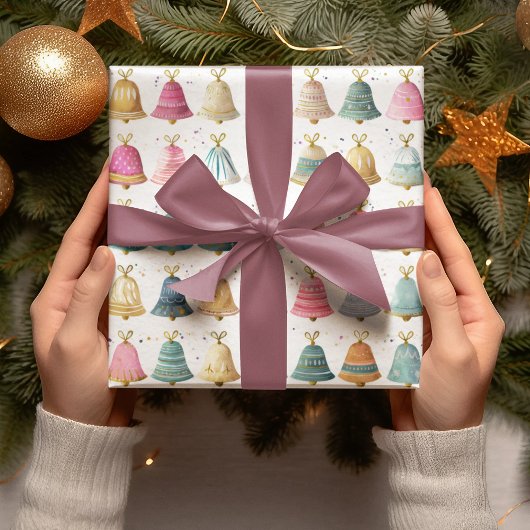 Weihnachtsglocken-Geschenkpapier Geschenkpapier