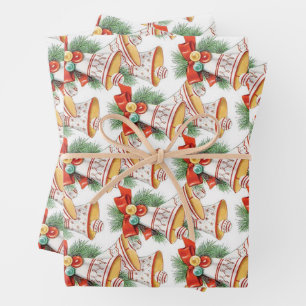 Weihnachtsglocken Geschenkpapier Set