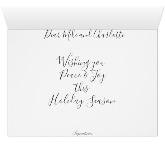 Weihnachtsglocken Gold, Frohe Weihnachten Custom (Innenansicht Horizontal (Unten))