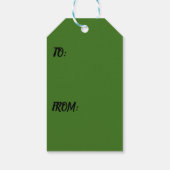 Weihnachtsglocken Green Custom Gift Tags Geschenkanhänger (Rückseite)