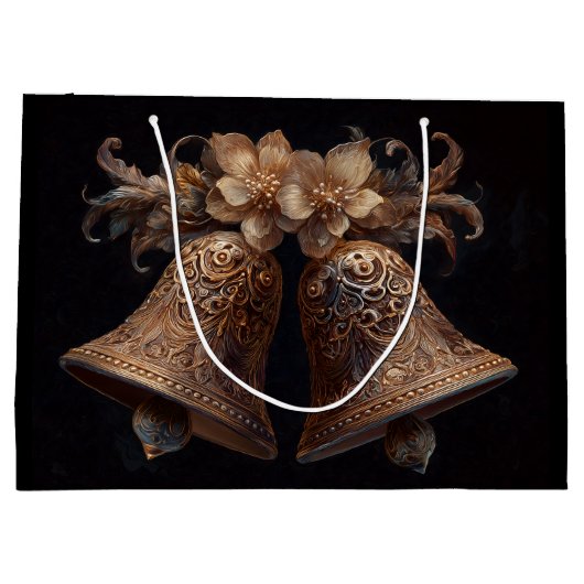 Weihnachtsglocken Große Geschenktüte (Rückseite)