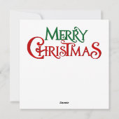 Weihnachtsglocken Grußkarte Feiertagskarte (Rückseite)