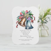 Weihnachtsglocken - Grußkarte Feiertagskarte (Stehend Vorderseite)